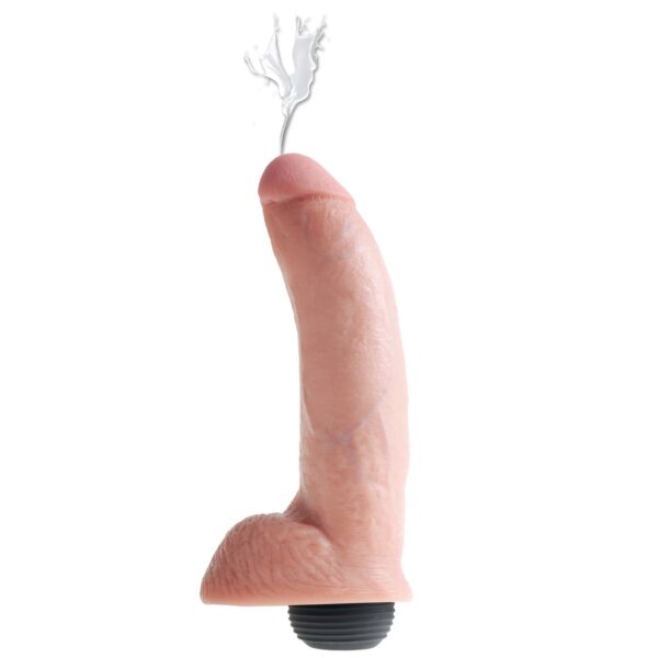 King Cock Realistisk Sprøjte Dildo 23 cm - Nude