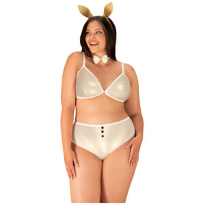 Obsessive Kaninkostume i Guld Plus Size - Guld