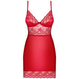 Obsessive Lovica Rød Chemise Sæt - Rød - 2XL