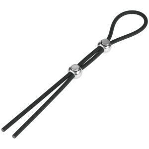 Sinful Stamina Dobbelt Lasso Penisring - Sort
