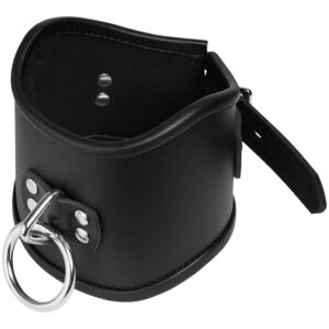 Strict Leather Locking Posture Collar Halsbånd - Sort - L