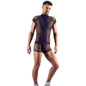 Svenjoyment Mesh Playsuit med Lynlås - 2XL