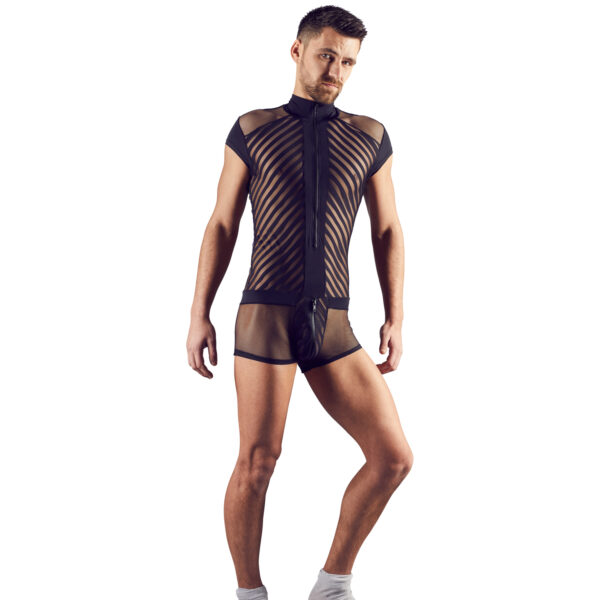 Svenjoyment Mesh Playsuit med Lynlås - S