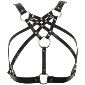 Zado Læder Harness til Brystet - Sort - One Size