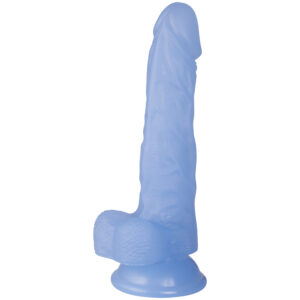 Baseks Jellies Realistisk Blå Small Dildo med Sugekop 20 cm - Blå