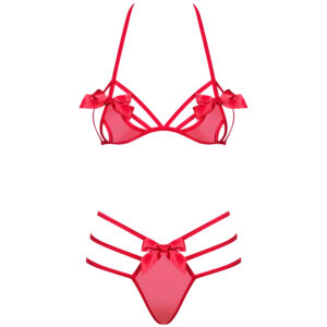 Obsessive Giftella Sløjfe Bh Sæt - L/XL