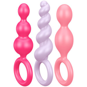 Satisfyer Booty Call Farvet Anal Plug Sæt - Flere farver