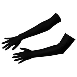 Cottelli Satin Lange Handsker - Sort - One Size
