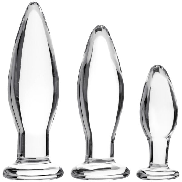 Sinful BumBum Glas Butt Plug Sæt - Klar