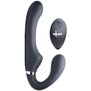 Strap U Mighty Rider Vibrerende Strap-on - Sort