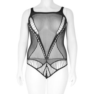 Nortie Augusta Bundløs Bodystocking Plus Size - Sort