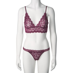 Nortie Bay Leaf Bh og G-streng Sæt - Bordeaux