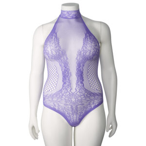 Nortie Fryd Very Peri Bundløs Bodystocking Plus Size - Lilla