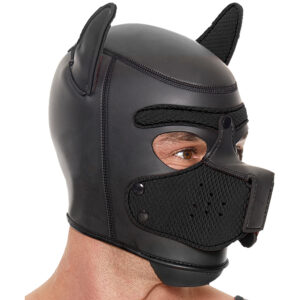 Ouch! Puppy Play Hundehætte i Neopren - Sort