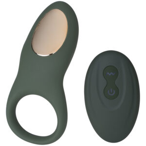 Sinful Love Buzz Army Green Fjernbetjent Penisring til Par - Grøn