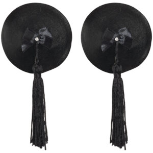 Bijoux Indiscrets Burlesque Pasties Læder Brystsmykker - Sort