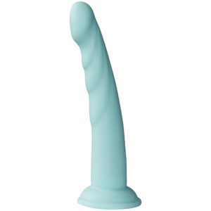 Dillio Platinum Slim Seven Turkis Dildo med Sugekop 21 cm - Grøn