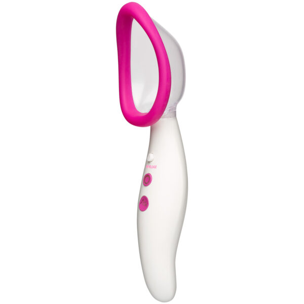 Doc Johnson Opladelig og Vibrerende Pussy Pumpe - Hvid