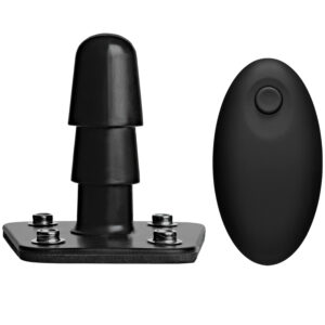 Doc Johnson Vac-U-Lock Vibrerende Plug med Trådløs Fjernbetjening - Sort