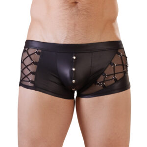 NEK Wetlook Boxershorts med Knapper - Sort - XL