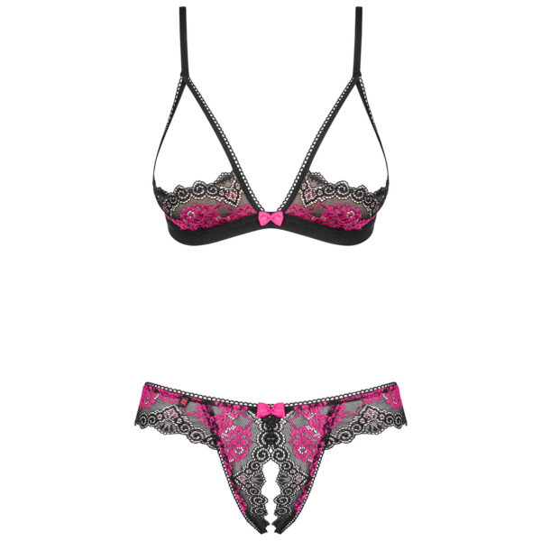 Obsessive Tulia Åben BH Sæt - Hvid - L/XL