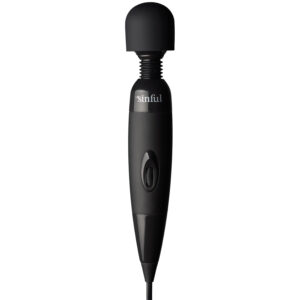 Sinful Klassisk Midi Magic Wand Vibrator - Sort