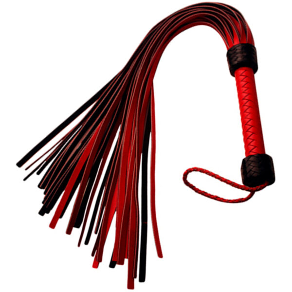 Strict Leather Flogger 77 cm - Rød