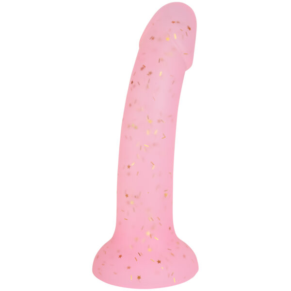 baseks Pink Starry Silikone Dildo 18 cm - Rosa