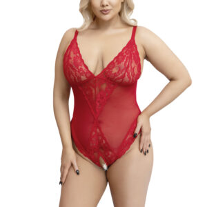 Cottelli Curves Rød Body Plus Size - 4XL