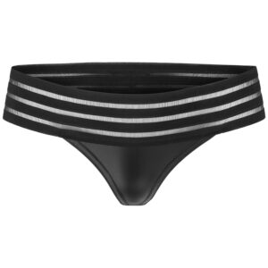 Noir Handmade Powerwetlook G-Streng - Sort - M