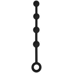 Obaie Silikone Analkæde 33 cm - Sort