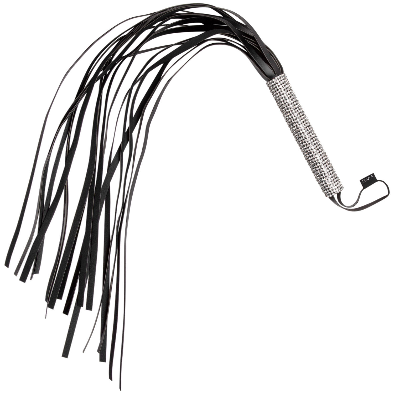 Sex & Mischief Sparkle Flogger med Rhinsten 78 cm - Sort Sex & Mischief Sparkle Flogger med Rhinsten 78 cm - Sort