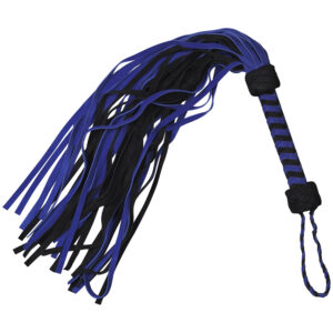 Strict Leather Blue Suede Flogger 90 cm - Flere farver