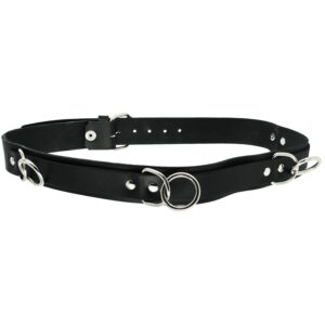 Strict Leather Punk Bondage Bælte - Sort