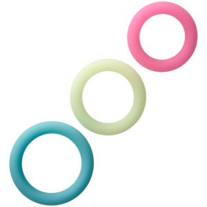 baseks Glow in the Dark Penisring Sæt - Flere farver