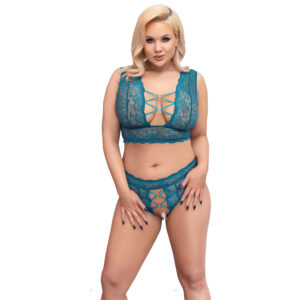 Cottelli Turkis Bh Sæt Plus Size - XL