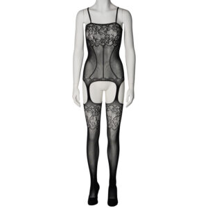 Nortie Cornflower Bundløs Catsuit - Sort