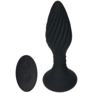 Obaie Rimming Vibrerende Butt Plug - Sort