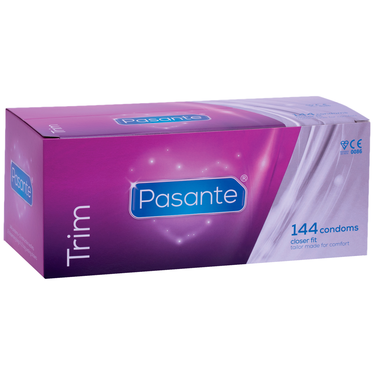 Pasante Trim Kondomer 144 stk - Klar Pasante Trim Kondomer 144 stk - Klar