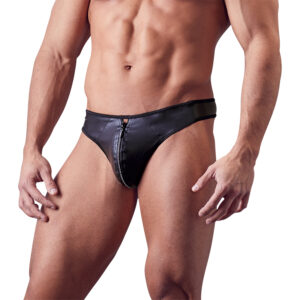 Svenjoyment Neopren String med Rhinsten - Sort - L