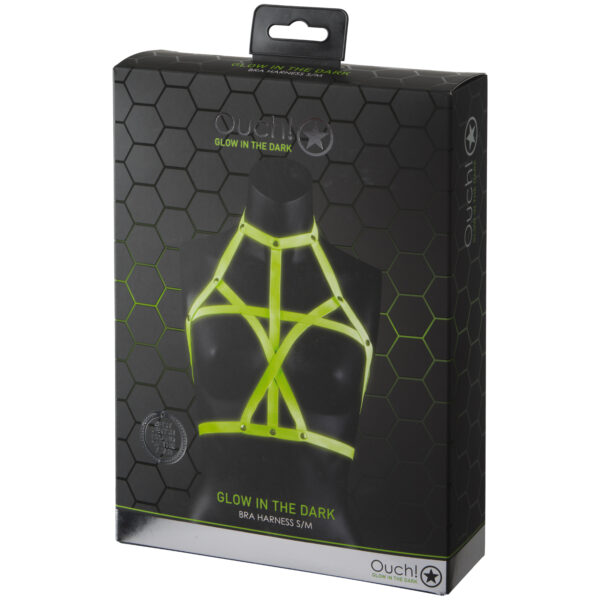 Ouch! Glow in the Dark BH Harness - S/M