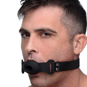 Strict Hollow Silikone Gag - Sort