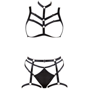 Cottelli Bondage Harness Sæt - Sort - S/L