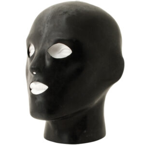 Mister B Rubber Heavy Duty Anatomical Hood With Holes - Sort - S/M