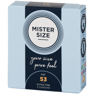 Mister Size PureFeel Kondom 3 stk - Klar - 53 mm