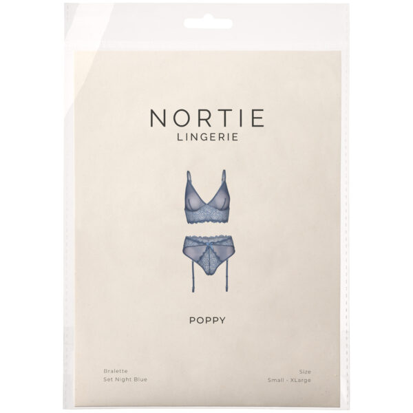 Nortie Poppy Night Blå Bralette Sæt - Blå - L/XL