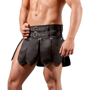 Svenjoyment Gladiator Skirt med 2 Bælter - Sort - L