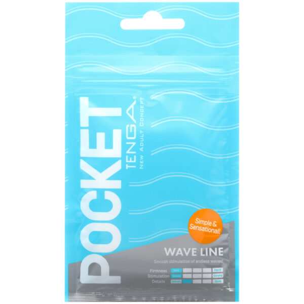 TENGA Pocket Wave Line Masturbator - Hvid