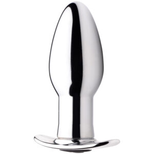 Master Series Chrome Blast Fjernbetjent Butt Plug Small - Mørk Grå