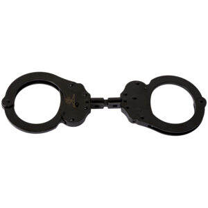 Mister B Cuff Double Lock with Hoop Black - Sort